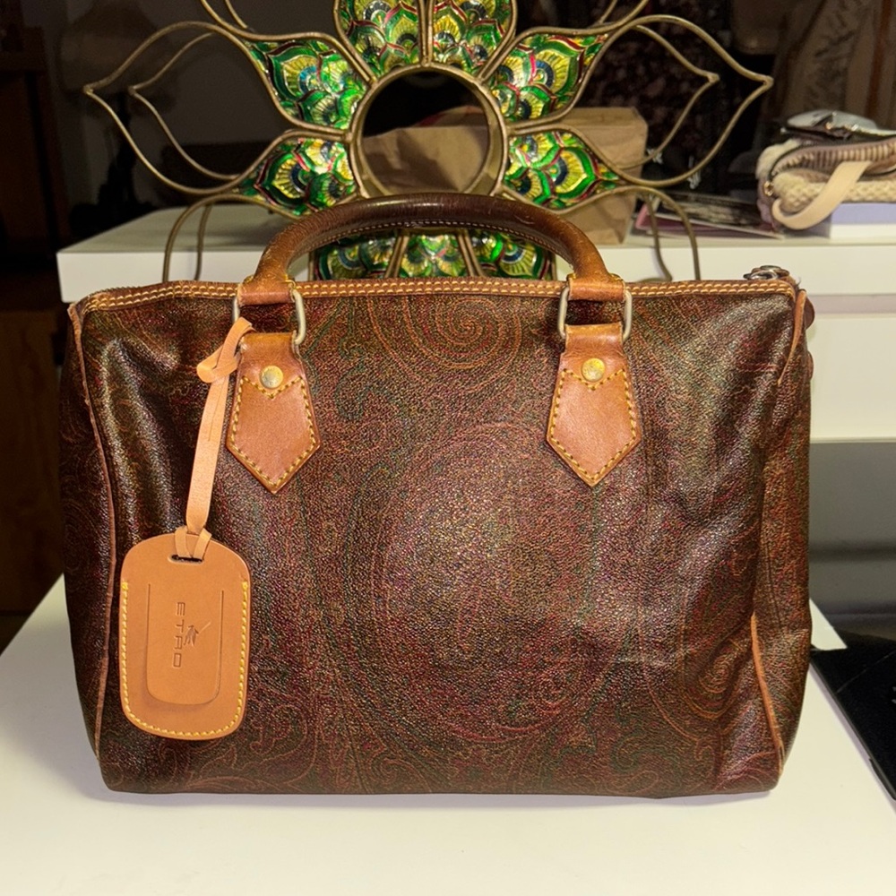 Etro Paisley Leather Handbag
